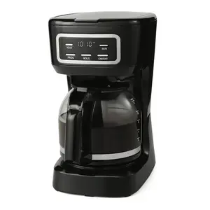 Düzenli 220V otomatik filtre kahve makinesi 12 bardak akıllı zemin cam sürahi ile damla kahve makinesi
