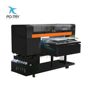 PO-TRY Handig Om Industriële Dubbelstation Dtg Printer Digitale T-Shirt Drukmachine Te Bedienen