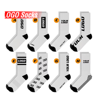 Chaussettes d'exercice blanches à rayures, personnalisées avec logo, en tricot respirant et résistant à l'usure, de qualité supérieure OEM, pour le printemps