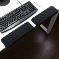 Lot de 2 tapis de souris ergonomiques en forme de L pour repose-poignet, tapis de bureau pour coude et poignet antidérapant