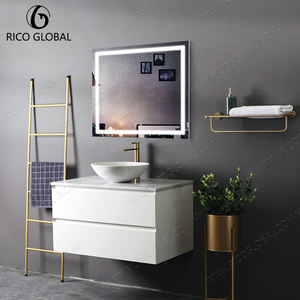 Espejo de Baño Elegante de Alta Gama, Personalizable, Hecho a Mano, de Mármol, con Base, Vetas de Piedra Natural para Centro de Baño - Product Image 4