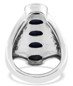 เครื่องประดับขายส่งแหวนพลอยแท้ Lapis ทำด้วยมือ925เงินสเตอร์ลิงเครื่องประดับของขวัญนิรันดร์ - Product Image 3