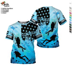 <span class=keywords><strong>T</strong></span>-<span class=keywords><strong>shirt</strong></span> 3D per uomo e donna regalo subacqueo Design personalizzabile su <span class=keywords><strong>t</strong></span>-<span class=keywords><strong>shirt</strong></span> amore personalizzato per le immersioni subacquee - Product Image 1