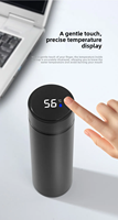 Termo de 500 ml con Pantalla de Temperatura, Botella Térmica de Acero Inoxidable con Compartimentos, Taza Aislada al Vacío para Exteriores, Regalo para el Día del Padre