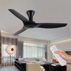 Simple CB CE Certificated 3 Abs Blades Pure Copper Bldc Motor AC 110v 220v 52 Inch Low Profile Ceiling Fan