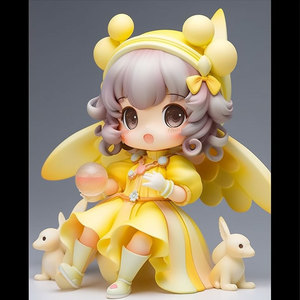 Figurine en résine d'ange mignon avec des ailes, style anime, décoration de bureau, cadeau artisanal pour enfants de 7 à 12 ans - Product Image 5