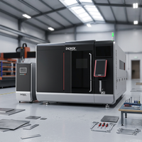 Machine de découpe laser à fibre entièrement fermée avec table d'échange, découpeuse CNC pour acier inoxydable, acier au carbone et tôle d'aluminium