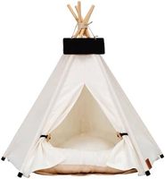 Tipi pour animaux de compagnie pour petits chiens ou chats, tente portable, lit douillet pour chiot, maisonnette lavable pour chien ou chat avec coussin