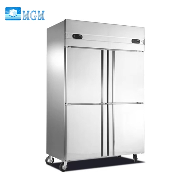 Restaurant Kitchen Stainless Steel Meat Chiller Fridge 800L 0~8 Commercial Side-By-Side Refrigerator