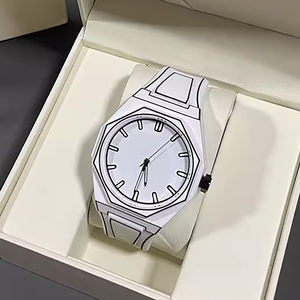 Reloj de Moda en Oferta, Reloj de Cuarzo con Correa y Caja Resistentes, Estilo <span class=keywords><strong>Manga</strong></span>, Reloj Monocromático Simple y Elegante - Product Image 1