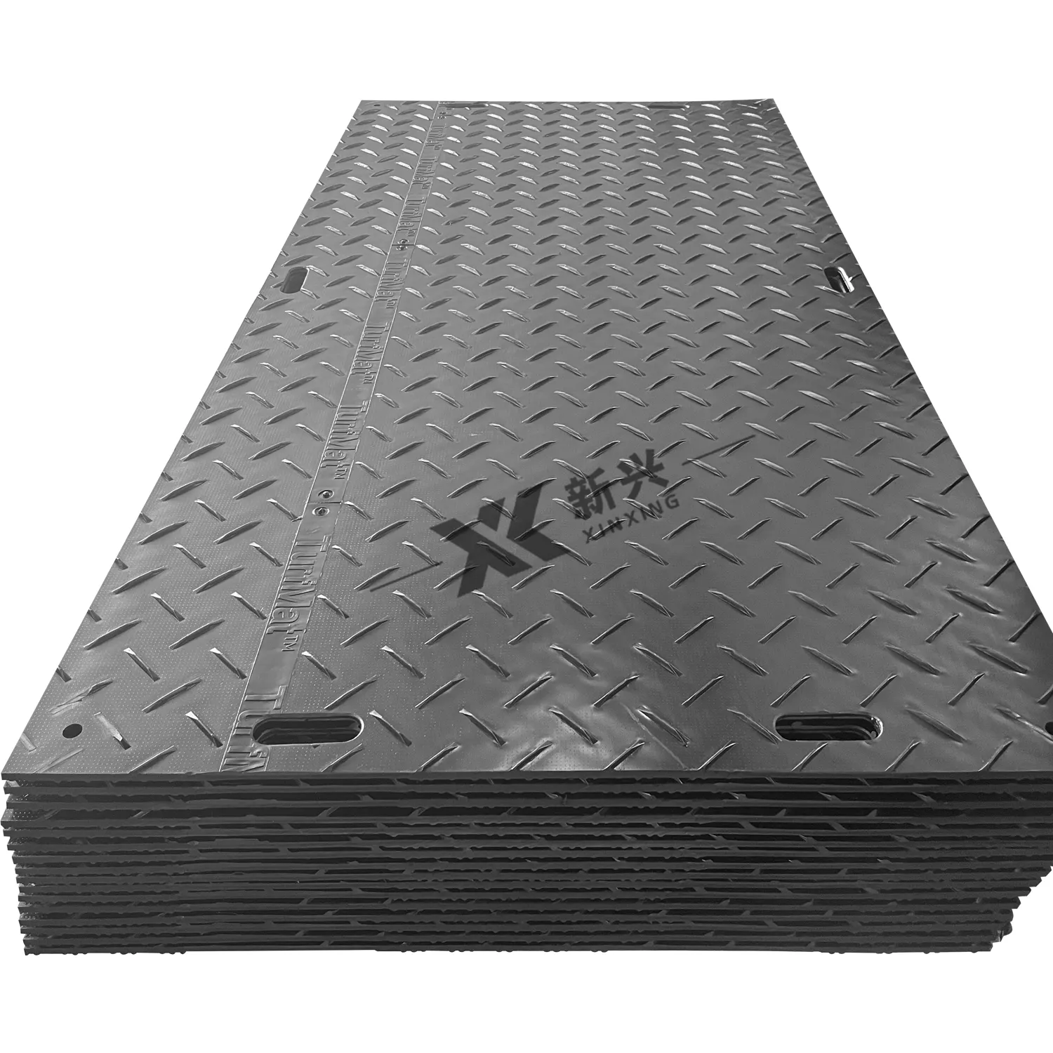 4x8 Plástico Uhmwpe Temporal Heavy Duty Construction Track Road Mat Hdpe Ground Protection Mat