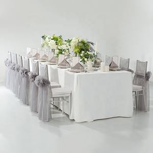 Décoration <span class=keywords><strong>de</strong></span> mariage, hôtel, banquet, nappe en polyester tissé, élastique <span class=keywords><strong>pour</strong></span> housse <span class=keywords><strong>de</strong></span> chaise, assortie à la <span class=keywords><strong>serviette</strong></span>, certifiée OEKO-TEX - Product Image 6