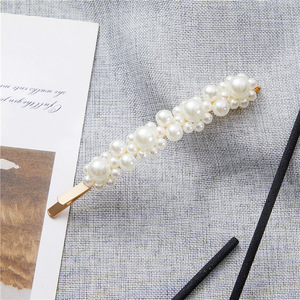 Vente en gros de pinces à <span class=keywords><strong>cheveux</strong></span> en perles simulées pour femmes, épingles à <span class=keywords><strong>cheveux</strong></span> simples de style coréen, barrettes florales, pinces latérales, accessoires pour <span class=keywords><strong>cheveux</strong></span> faits à la main - Product Image 4