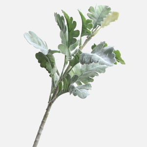 Feuillage Artificiel Effet Givre (Feuilles de Wattle Argentées Floquées) 33CM Moderne pour Arrangements Floraux Rustiques Décoration Intérieure - Product Image 6