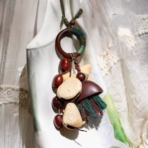 Wholesale Handcrafted Natural Fruit Shell Bag Charm Boho Seed Pod Mini <b>Wind</b> <b>Chime</b> For Gift And Bag Decoration - Product Image 2