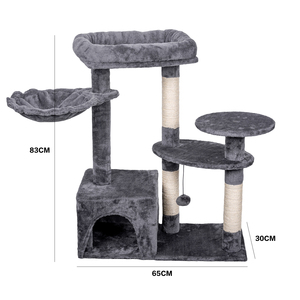 Arranhador de árvore para gato, fabricante de pelúcia curta - Product Image 2