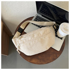 Ladies Outdoor Portable Lightweight Fashion Multi-Color Fanny Pack Vintage Corduroy Waist Bag Crescent Dumpling Banana Moon Bag - Product Image 6