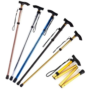 Bastón multifuncional, bastones de trekking, muletas telescópicas plegables, bastón de senderismo, bastón metálico para personas mayores - Product Image 3