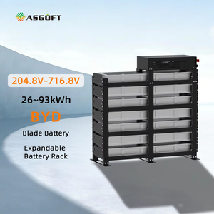Sistema de Almacenamiento de Energía Solar Apilable BYD LiFePO4 de 26KWH-93KWH, Estación de Energía Doméstica de 100KWh, 204.8V-716.8V, IP65, CAN - Product Image 6