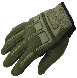 Guantes de trabajo DFG1101 deportivos verde, negro, caqui, camuflaje MC CP, para técnicos, para exteriores, con material de silicona antideslizante. - Product Image 1