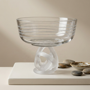 Modern Artistic Knot Shape Transparent Crystal Glass Bowl Eco-Friendly Decorative Serving Dish for Snacks Desserts Home <b>Table</b> - Product Image 3