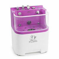 Station de bain pour petits animaux DPbathe, baignoire spa pour chien en acrylique, fonction de massage au lait d'ozone pour chat