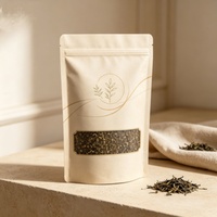 Sachet d'emballage alimentaire Doypack avec fenêtre, logo personnalisé, fermeture éclair anti-odeur, 125g 250g 300g, pour sachet de thé