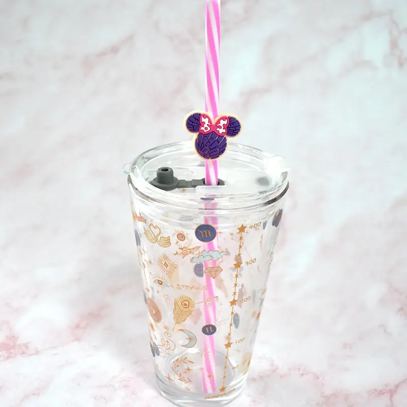 Pink Mexican Concha Straw Topper Straw Protector For Cups And Tumblers
