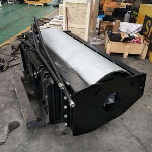 Skid Steer Roller Vibrator dengan Drum Halus, Alat Pengeriting Mini Baja Jalanan - Product Image 6