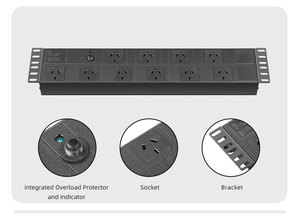 Come/NZS 3112 10 presa 2U Rack PDU integrato 10A/15A 250V indicatore di sovraccarico per Cabinet montato Setup - Product Image 3