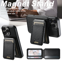 Coque de téléphone SUTENI pour iPhone 18 Pro Max avec support magnétique pour recharge sans fil et porte-cartes, en similicuir de luxe, compatible avec les modèles 17, 16 Plus, 15, 14, 13, 12