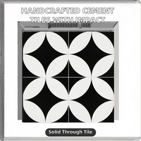 Carreaux muraux en porcelaine 200x200mm, effet encaustique, isolation thermique, antibactériens, antidérapants
