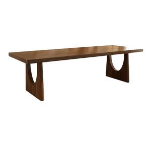 Solid Wood Dining Table <b>Large</b> Slab Modern Design For Living Room Kitchen Study <b>Desk</b> With Chair Set - Product Image 5