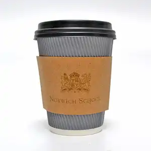 wholesale 8oz 12oz 16oz 24oz biodegradable disposable custom printer logo coffee double wall paper cups for hot drinks