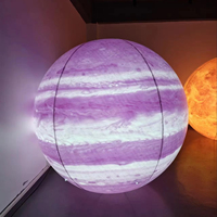 Boule de Lune Gonflable à Lumière LED Taille Personnalisée Décoration de Fête de Planète Géante Ballon Gonflable de Lune pour la Publicité