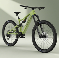 Vélo de montagne électrique tout-terrain en fibre de carbone, 85 Nm, moteur central, 250 W, 540 Wh, 12 vitesses, suspension intégrale, 29 pouces, E-MTB