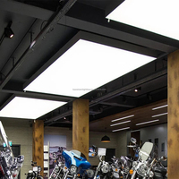 Plafonnier LED carré grand format éclairé par LED 1200x1200mm 140W IP44 sans cadre, mince, haute puissance, pour intérieur