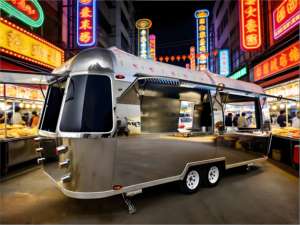 Remolque de Comida Estilo Crepería Francesa con Parrillas Giratorias para Crepas y Barras de Aderezos Dulces/Salados para Mercados de <span class=keywords><strong>Brunch</strong></span> y Eventos Elegantes - Product Image 1