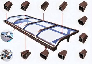 <span class=keywords><strong>กันสาด</strong></span>สวนแบบติดผนัง โครงอะลูมิเนียมอัลลอยด์เคลือบ PVDF ควบคุมด้วยมือ ขนาดสั่งทำได้ ทนทาน ป้องกันรังสียูวี กันลม - Product Image 2