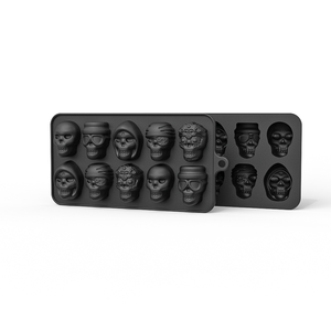 แม่พิมพ์ซิลิโคนรูปหัวกะโหลกสำหรับทำช็อกโกแลต ลูกอม เยลลี่ เค้ก ตกแต่งเค้ก น้ำแข็งก้อน และเทียนหอม - Product Image 6