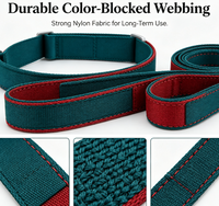 Ensemble collier et laisse pour chien en nylon avec boucle métallique à dégagement rapide, kit de promenade pour animaux de compagnie réglable avec logo personnalisé pour les aventures en plein air