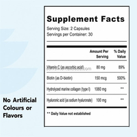Capsules blanchissantes pour la peau à base de L-Glutathion et de collagène marin avec vitamine C, kératine, palmier nain et acide hyaluronique