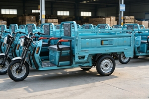 Tricycle électrique modèle Luba 1,5 m 60 V 800 W, caisse ouverte, batterie au lithium pour le transport - Product Image 4
