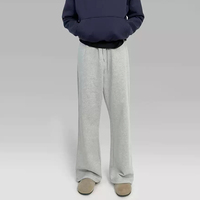 Pantalon de survêtement vintage personnalisé OEM/ODM, coupe ample, avec cordon élastique et ceinture à ourlet visible, effet délavé
