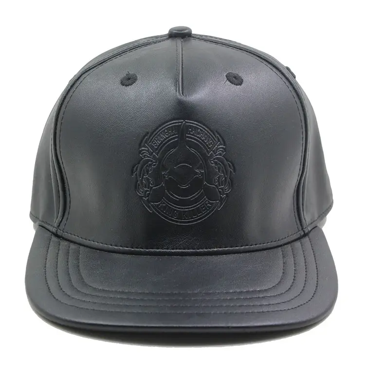 A tesa piatta personalizzata in pelle cappelli di snapback snapback caps