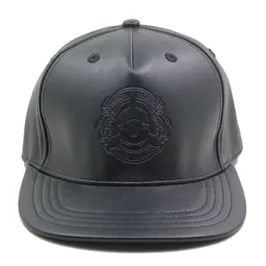 Custom Flat Brim Leather Snapback Hats Snapback Caps