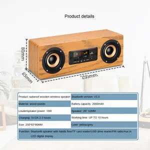 Hot Wholesale Cheap Custom OEM ODM Mini Portable Wooden Wireless Radio Speaker