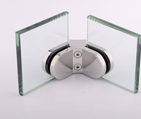 Support de verre à 90 et 180 degrés pour garde-corps d'escalier et balcon, en acier inoxydable moulé à la cire perdue, pince de verre verrouillable pour porte