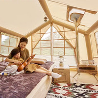 Tente de camping gonflable grande taille avec trou pour poêle pour l'hiver