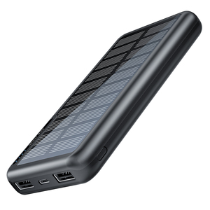Banque d'énergie mobile solaire haute capacité 10000mAh-Charge rapide écologique et double ports USB, légère pour les déplacements - Product Image 1
